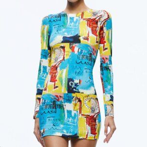 Alice + Olivia X Basquiat Delora Mini Dress Size 2
